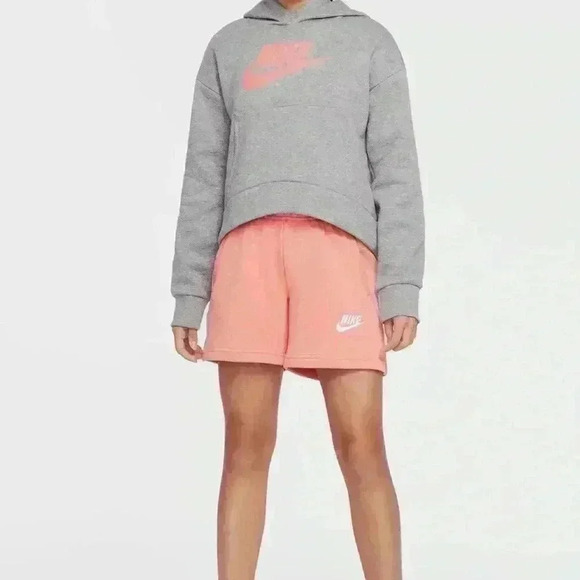 NikeSportswear Kids' Club Fleece Hoodie Girls Size M Pink Salt‎ - Picture 2 of 16